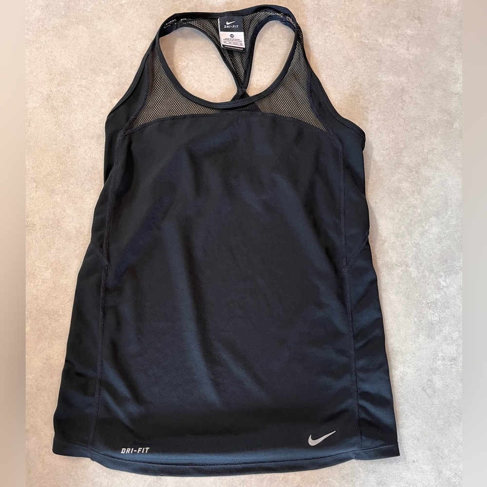 Nike Black Mesh Dri-FIT Tank. XS